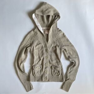 Old Navy Women's Beige Hooded Cardigan